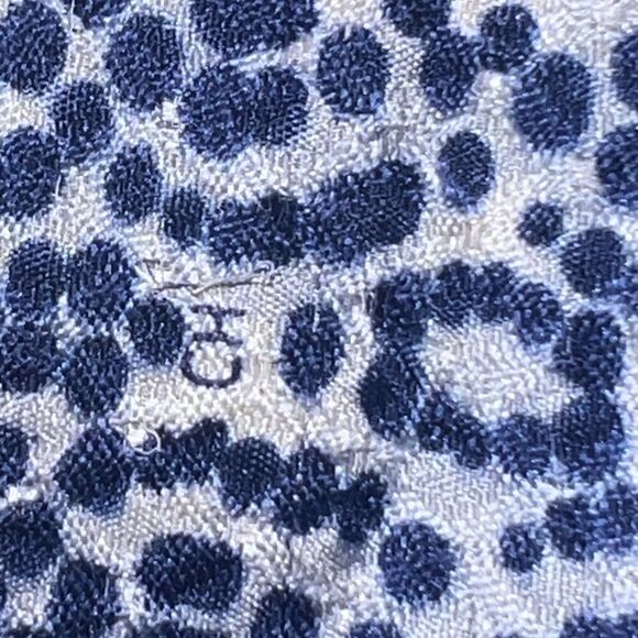 Carolina Herrera Silk Blouse Sz 0-6 3/4 Sleeves Gray Blue Dots - Picture 11 of 11